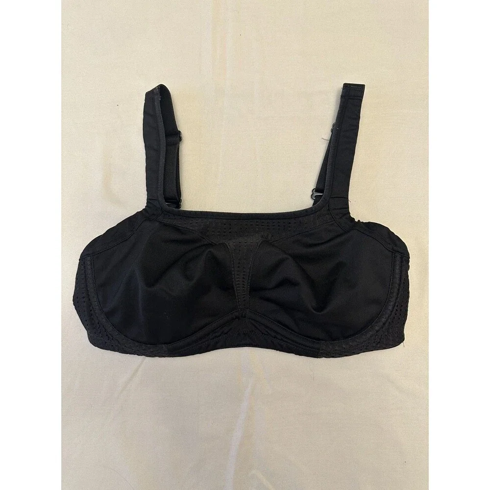 Soma Sport Bra 36D Max Support High Impact Underwire Black 0616 Convertible